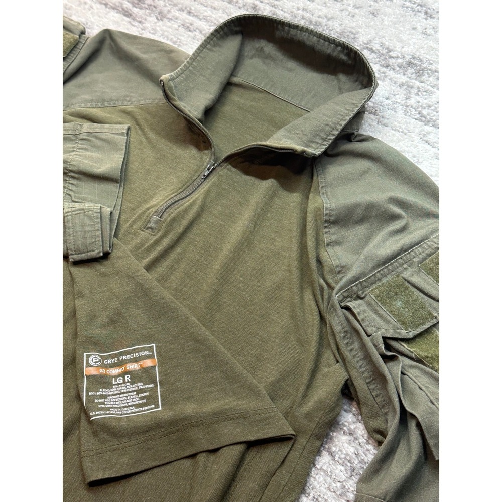 Crye Precision G3 Combat Shirt Men Large Regular Green Tactical Ripstop APR-CSE
